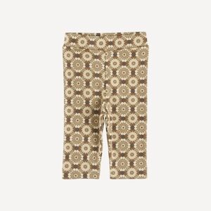 NWT 4T Kate Quinn Organics Classic Leggings 70s Geo Floral Cotton Interlock